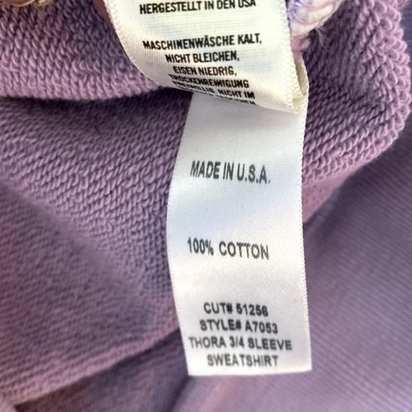 AGOLDE Thora 3/4 Sleeve Sweatshirt in Lunar - Picture 15 of 15